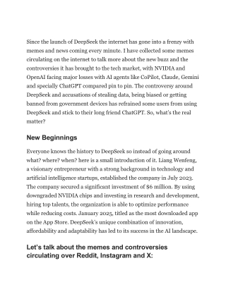DeepSeek vs ChatGPT! Buzz or Controversy