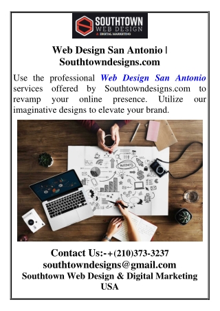Web Design San Antonio  Southtowndesigns