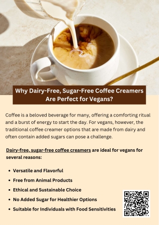 Why Dairy-Free, Sugar-Free Coffee Creamers Are Perfect for Vegans?