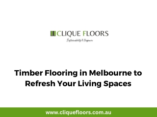 Timber Flooring in Melbourne to Refresh Your Living Spaces