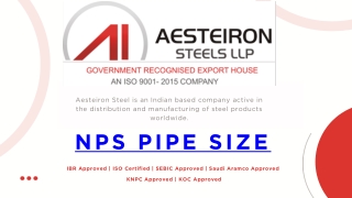 NPS pipe size