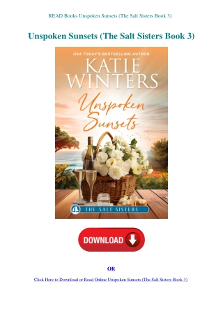 READ Books Unspoken Sunsets (The Salt Sisters Book 3)