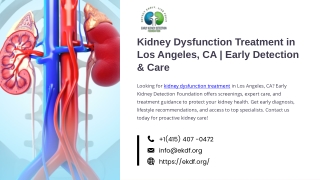Kidney Dysfunction Treatment in Los Angeles, CA  Early Detection & Care