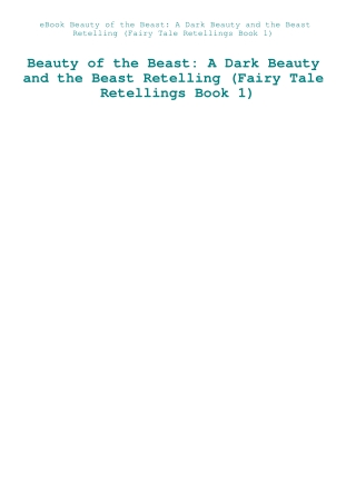 eBook Beauty of the Beast A Dark Beauty and the Beast Retelling (Fairy Tale Retellings Book 1)