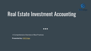 Real Estate Investment Accounting
