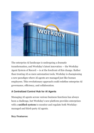 Managing AI Agents Like Employees by Workday
