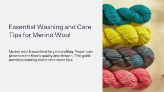 Essential Washing and Care Tips for Merino Wool