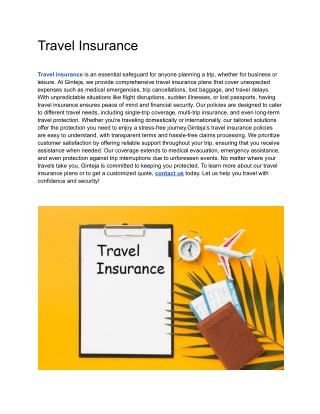 Travel Insurance