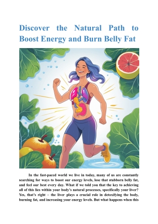 Discover the Natural Path to Boost Energy and Burn Belly Fat