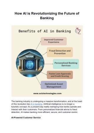 How AI is Revolutionizing the Future of Banking