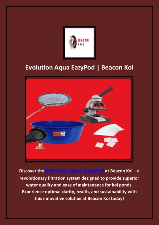 Evolution Aqua EazyPod | Beacon Koi