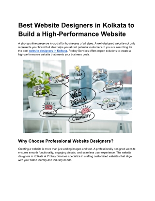 Best Website Designers in Kolkata to Build a High-Performance Website