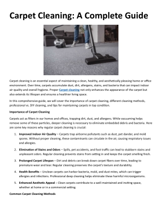 Carpet Cleaning