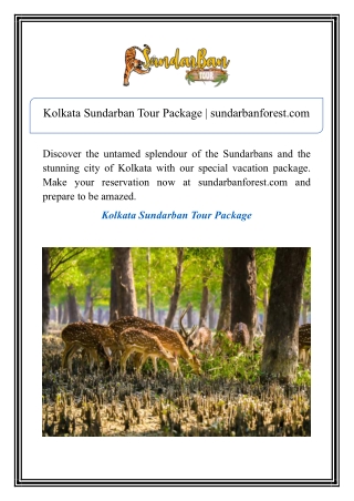 Kolkata Sundarban Tour Package | sundarbanforest.com