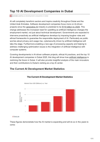 Top 10 AI Development Companies in Dubai