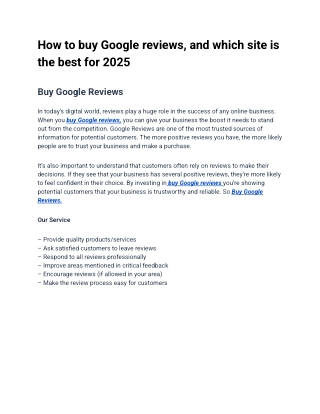 How to buy Google reviews, and which site is the best for 2025