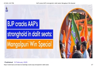 BJP cracks AAP’s stronghold in dalit seats: Mangolpuri Win Special