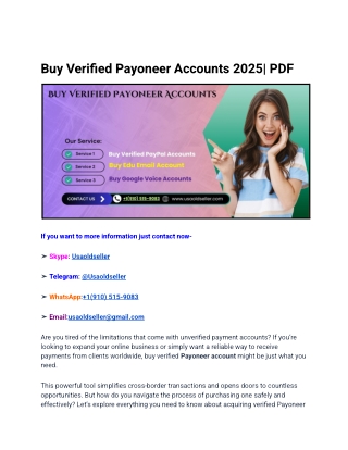 Buy Verified Payoneer Accounts 2025_ PDF