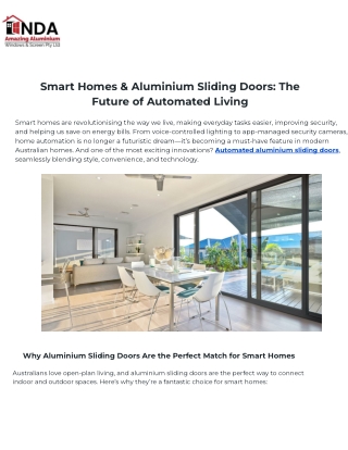 Smart Homes & Aluminium Sliding Doors_ The Future of Automated Living