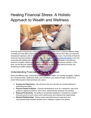 Healing Financial Stress: A Holistic Approach to Wealth and Wellness