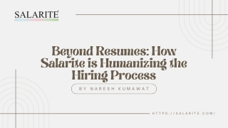 Beyond Resumes: How Salarite is Humanizing the Hiring Process, pdf
