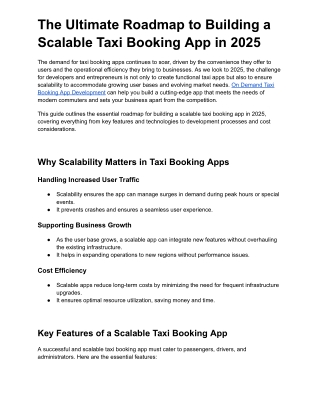 The Ultimate Roadmap to Building a Scalable Taxi Booking App in 2025