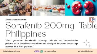 Sorafenib 200 mg Tablet Price Philippines