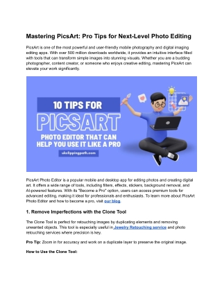 How to Use PicsArt Like a Pro: 10 Expert Tips