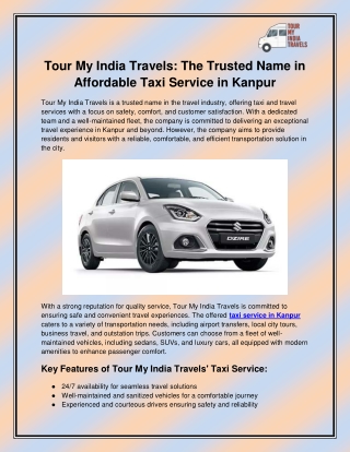 Taxi in Kanpur