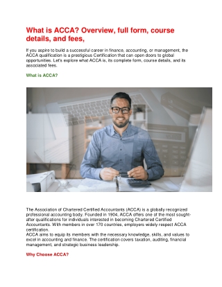 What is ACCA