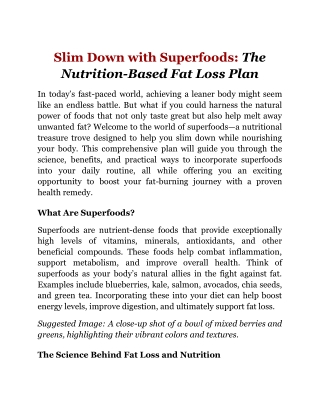 Slim Down with Superfoods_ The Nutrition-Based Fat Loss Plan