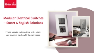 Modular Electrical Switches – Smart & Stylish Solutions