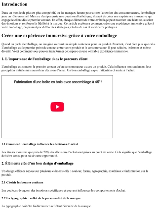 Créer une expérience immersive grâce à votre emballage