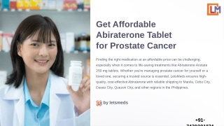 Buy Abiraterone Acetate Tablets Online in the Philippines – Affordable & Trusted