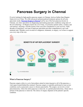 Pancreas Surgery in Chennai