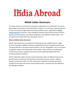 MAGA Indian Americans