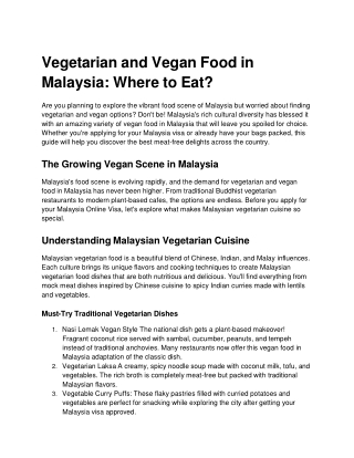 Vegetarian and Vegan Food in Malaysia_ Where to Eat_