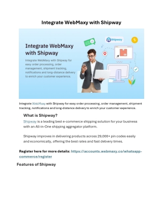 Integrate WebMaxy with Shipway