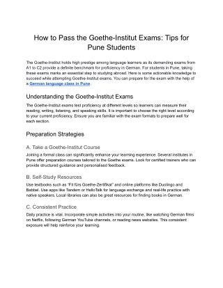 SIFIL- How to Pass the Goethe-Institut Exams_ Tips for Pune Students