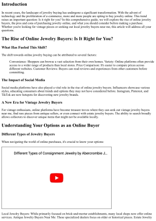 The Rise of Online Jewelry Buyers: Is It Right for You?