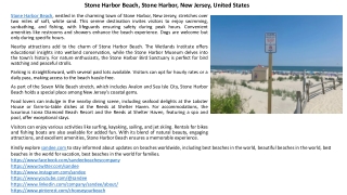 Explore Stone Harbor Beach (Seven Mile Beach) in New Jersey | Camping, Fishing &