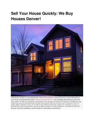 Sell Your House Quickly_ We Buy Houses Denver
