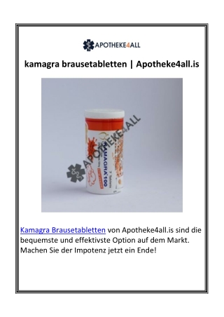 kamagra brausetabletten | Apotheke4all.is
