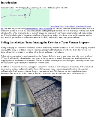Siding Installation: Transforming the Exterior of Your Vernon Property