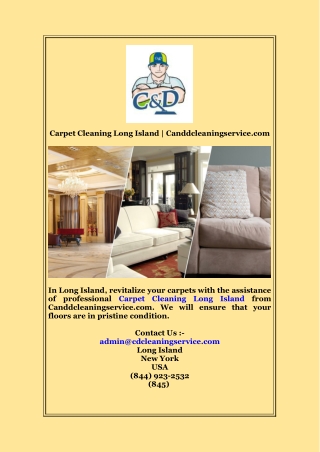 Carpet Cleaning Long Island | Canddcleaningservice.com