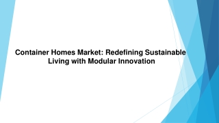Container Homes Market