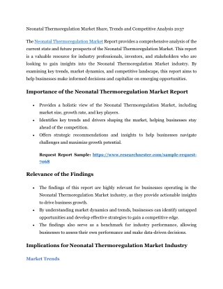 2-Neonatal Thermoregulation Market