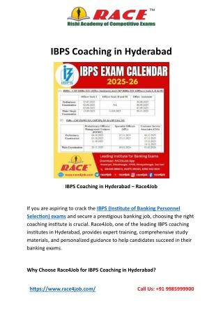 IBPS Coaching in Hyderabad