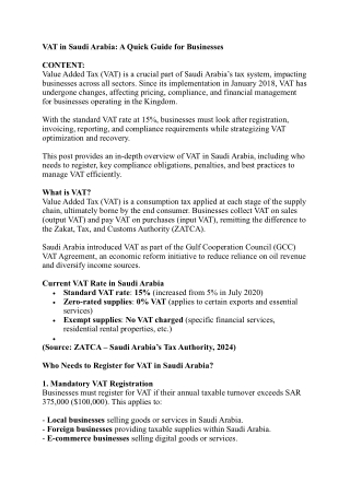 VAT in Saudi Arabia - Nimbus