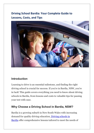 Driving School Bardia-Your Complete Guide to Lessons, Costs, and Tips